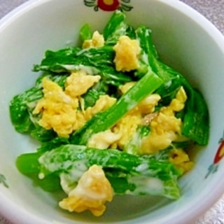 菜の花と炒り卵のマヨサラダ